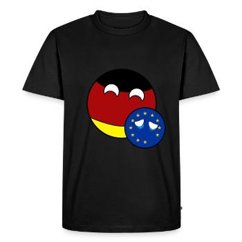 Pays Ball Allemagne UE - Brexit - T-shirt Premium bio Homme - noir - Devant - Nico (187cm)