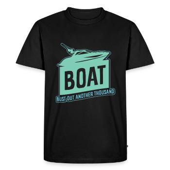 Voilier de bateau de plaisance - T-shirt Premium bio Homme - noir - Devant - Nico (187cm)