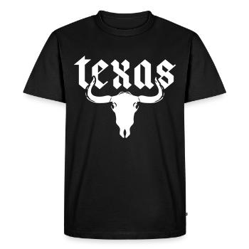 texas bull - Men's Premium Organic T-Shirt - black - Front - Nico (187cm)