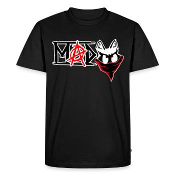 Bandanarchie mad coon - T-shirt Premium bio Homme - noir - Devant - Nico (187cm)