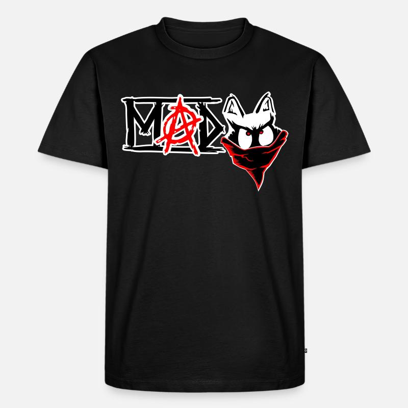 Mad Coon Bandanarchy - Männer Premium Bio T-Shirt - Schwarz