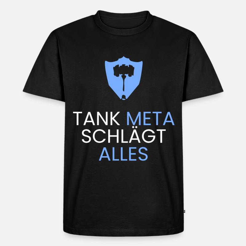 Tank Meta gewinnt - Männer Premium Bio T-Shirt - Schwarz