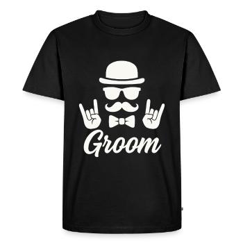Enterrement de vie de garçon Marié Rockhand - T-shirt Premium bio Homme - noir - Devant - Nico (187cm)