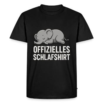 Chemise de nuit officielle Cute Elephant - T-shirt Premium bio Homme - noir - Devant - Nico (187cm)