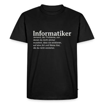 Computer scientist definition funny - Men's Premium Organic T-Shirt - black - Front - Nico (187cm)