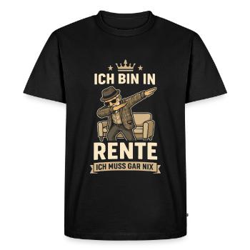 Je suis à la retraite, je n’ai rien à faire - T-shirt Premium bio Homme - noir - Devant - Nico (187cm)
