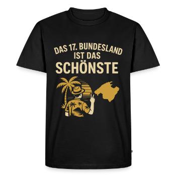 Majorque – Le plus bel État fédéral - T-shirt Premium bio Homme - noir - Devant - Nico (187cm)