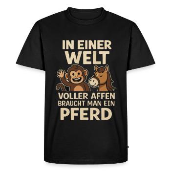 Dans un monde rempli de singes, vous avez besoin d’un pair - T-shirt Premium bio Homme - noir - Devant - Nico (187cm)