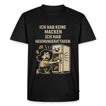 Cravings Fridge Saying Shirt - Men's Premium Organic T-Shirt - black - Front - Nico (187cm)