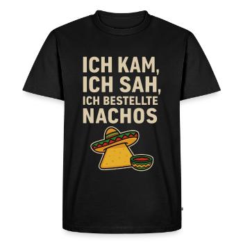 Je suis venu, j’ai vu, j’ai commandé une chemise Nachos - T-shirt Premium bio Homme - noir - Devant - Nico (187cm)