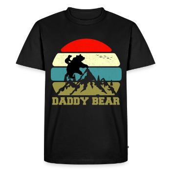 Papa Ours escalade la montagne dans Forest der Bär - T-shirt Premium bio Homme - noir - Devant - Nico (187cm)