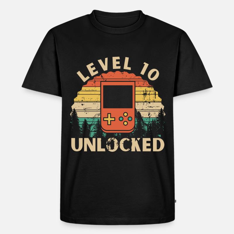 Level 10 Unlocked - T-shirt Premium bio Homme - noir