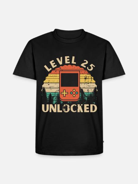 Level 25 Unlocked - T-shirt Premium bio Homme - noir