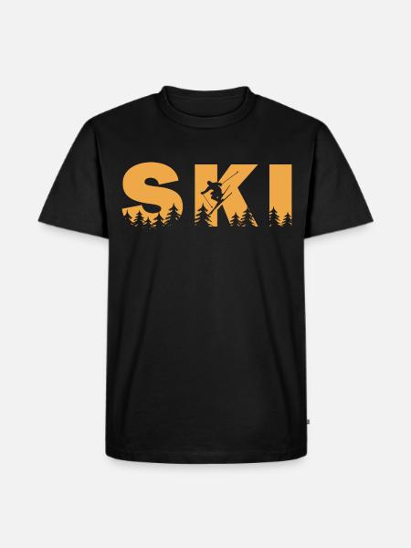 Ski. Ski Winter Sports - Men's Premium Organic T-Shirt - black