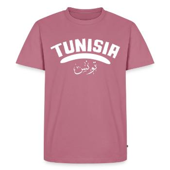Tunisia - Men's Premium Organic T-Shirt - mauve - Front - Nico (187cm)