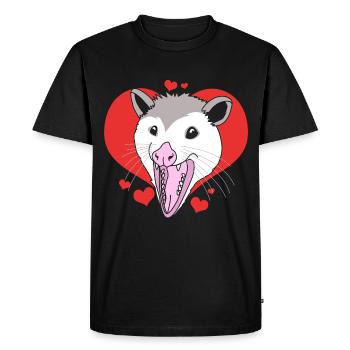 Opossum Possum - Men's Premium Organic T-Shirt - black - Front - Nico (187cm)