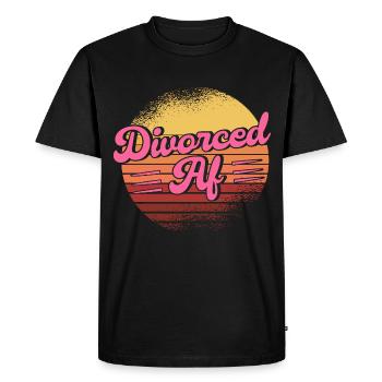 Divorce Divorcé Divorcé Cadeau - T-shirt Premium bio Homme - noir - Devant - Nico (187cm)