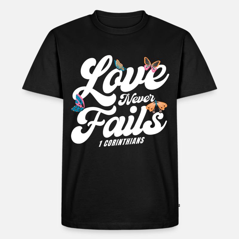 Christlich Religiös Bibelvers Geschenk - Männer Premium Bio T-Shirt - Schwarz