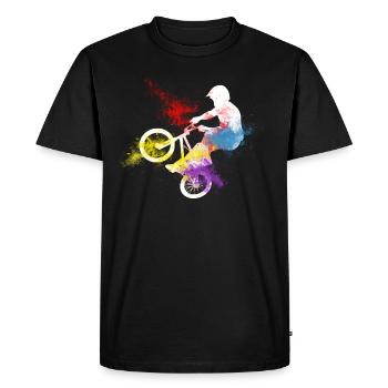 Bmx Freestyle - T-shirt Premium bio Homme - noir - Devant - Nico (187cm)