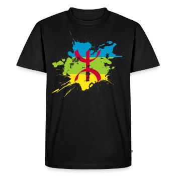 Amazigh - T-shirt Premium bio Homme - noir - Devant - Nico (187cm)
