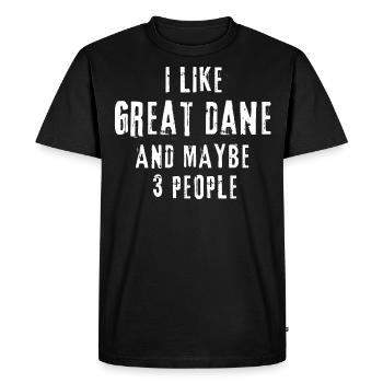 Great Dane - Men's Premium Organic T-Shirt - black - Front - Nico (187cm)
