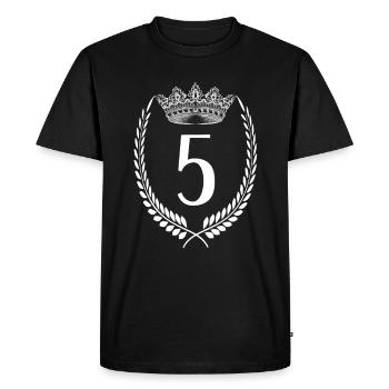 5. Numéro d’anniversaire Anniversaire 5 - T-shirt Premium bio Homme - noir - Devant - Nico (187cm)