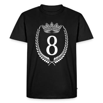 8ème anniversaire Numéro anniversaire 8 - T-shirt Premium bio Homme - noir - Devant - Nico (187cm)