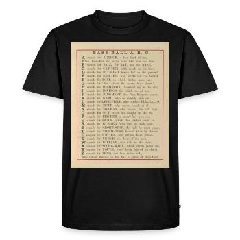 Baseball ABC 1885 Vintage Book Illustration No.3 - T-shirt Premium bio Homme - noir - Devant - Nico (187cm)