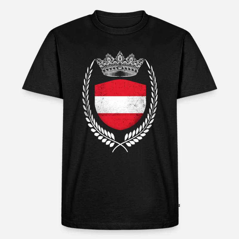 Drapeau de l’Autriche Drapeau - T-shirt Premium bio Homme - noir