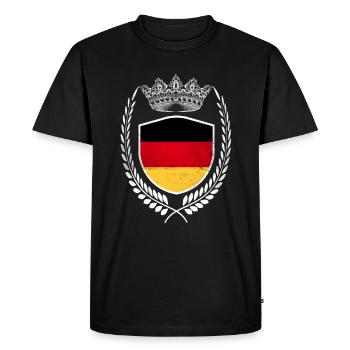 Germany Flag Germany German Flag - Men's Premium Organic T-Shirt - black - Front - Nico (187cm)