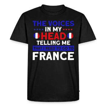 Français Drapeau Français Roots Cadeau - T-shirt Premium bio Homme - noir - Devant - Nico (187cm)