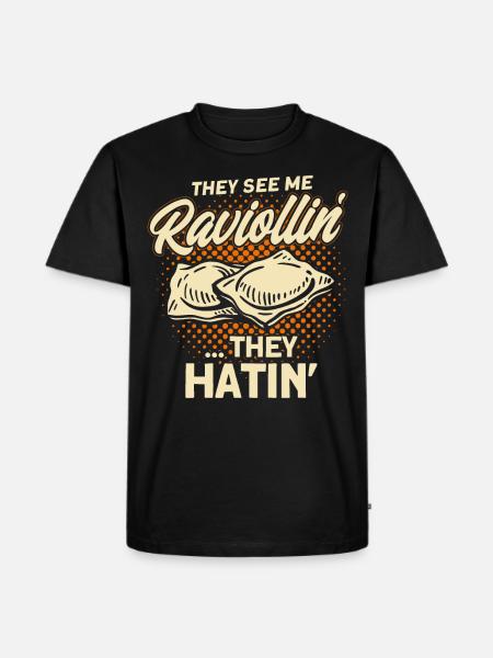 Noodles Noodle Lover Ravioli Gift - Men's Premium Organic T-Shirt - black