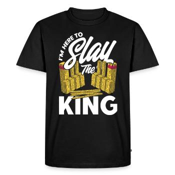Kubb I'm here to kill the king Gift - Men's Premium Organic T-Shirt - black - Front - Nico (187cm)