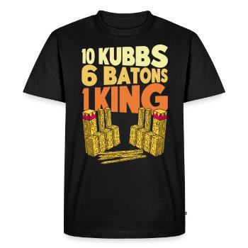 Kubb 10 Kubbs 6 Sticks 1 King Gift - Men's Premium Organic T-Shirt - black - Front - Nico (187cm)