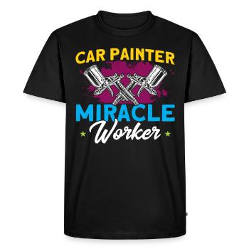Peintre de véhicules Peintre de voitures Prodige Geschen - T-shirt Premium bio Homme - noir - Devant - Nico (187cm)