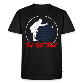Boules game I would meet the gift - Men's Premium Organic T-Shirt - black - Front - Nico (187cm)