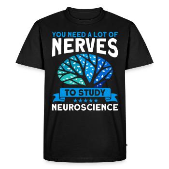 Neurobiologie Neuroscientifique Cadeau - T-shirt Premium bio Homme - noir - Devant - Nico (187cm)