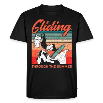 Kiteboarder Kitesurfer Kiten Kiteboard Cadeau - T-shirt Premium bio Homme - noir - Devant - Nico (187cm)