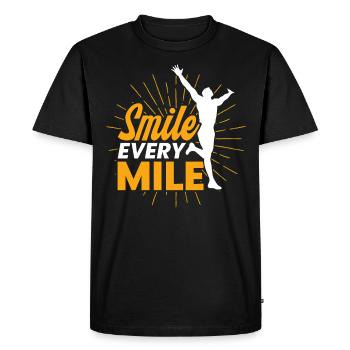 Runner Half Marathon Jogging Gift - Men's Premium Organic T-Shirt - black - Front - Nico (187cm)