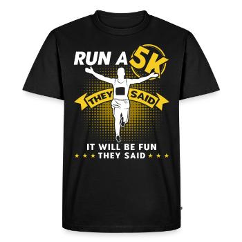 Semi-marathon Running Jogger Cadeau - T-shirt Premium bio Homme - noir - Devant - Nico (187cm)