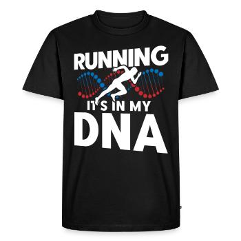 Semi-marathon Running Jogging Cadeau - T-shirt Premium bio Homme - noir - Devant - Nico (187cm)