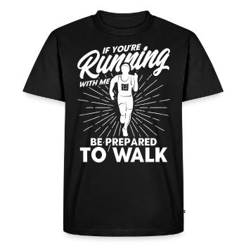 Semi-marathon Jogging Running Cadeau - T-shirt Premium bio Homme - noir - Devant - Nico (187cm)