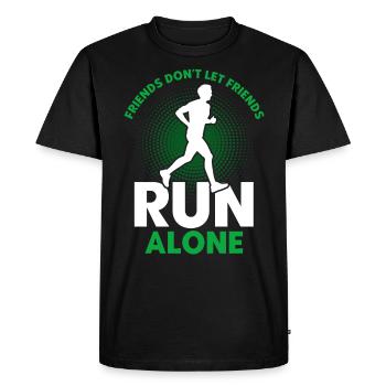 Running Jogger Runner Gift - Men's Premium Organic T-Shirt - black - Front - Nico (187cm)