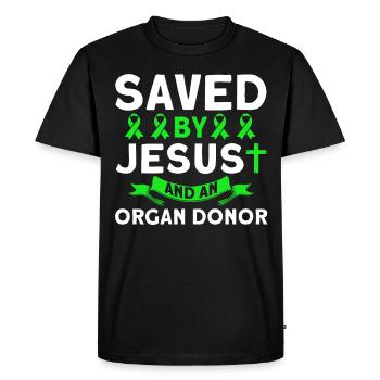 Transplanted Organ Transplant Surgery - Men's Premium Organic T-Shirt - black - Front - Nico (187cm)