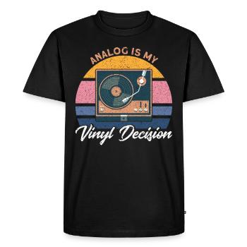 Disque vinyle LP Collector Cadeau - T-shirt Premium bio Homme - noir - Devant - Nico (187cm)