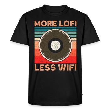 LP Collector Vinyl Record Collector Collector Cadeau - T-shirt Premium bio Homme - noir - Devant - Nico (187cm)