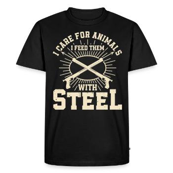 Pêche sous-marine Apnéiste Pêcheur pêcheur - T-shirt Premium bio Homme - noir - Devant - Nico (187cm)