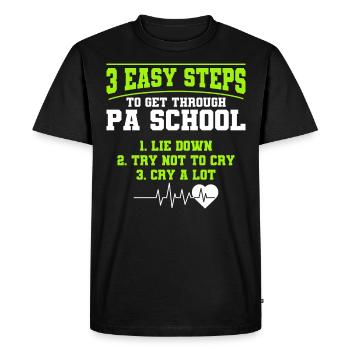 Cadeau d’étudiant en médecine adjoint d’étude - T-shirt Premium bio Homme - noir - Devant - Nico (187cm)