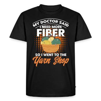 Fil Tricot Tricot Tissu Tricot Cadeau - T-shirt Premium bio Homme - noir - Devant - Nico (187cm)