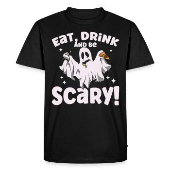 Horreur Halloween Nourriture Boisson effrayante Creepy - T-shirt Premium bio Homme - noir - Devant - Nico (187cm)